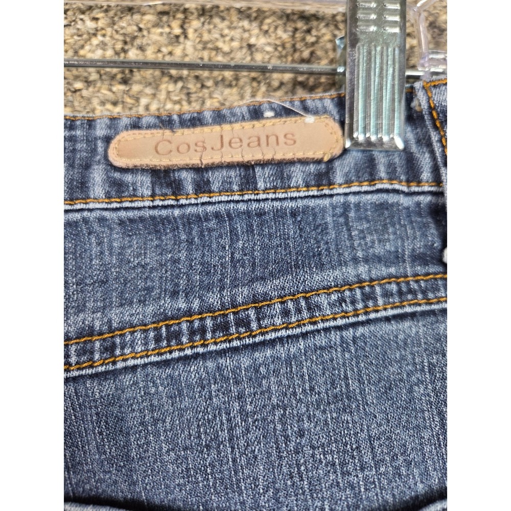 Cos Jeans Bootcut Denim Women Size 12 Blue Embroidered Rhinestone LH8258-F - Picture 10 of 13